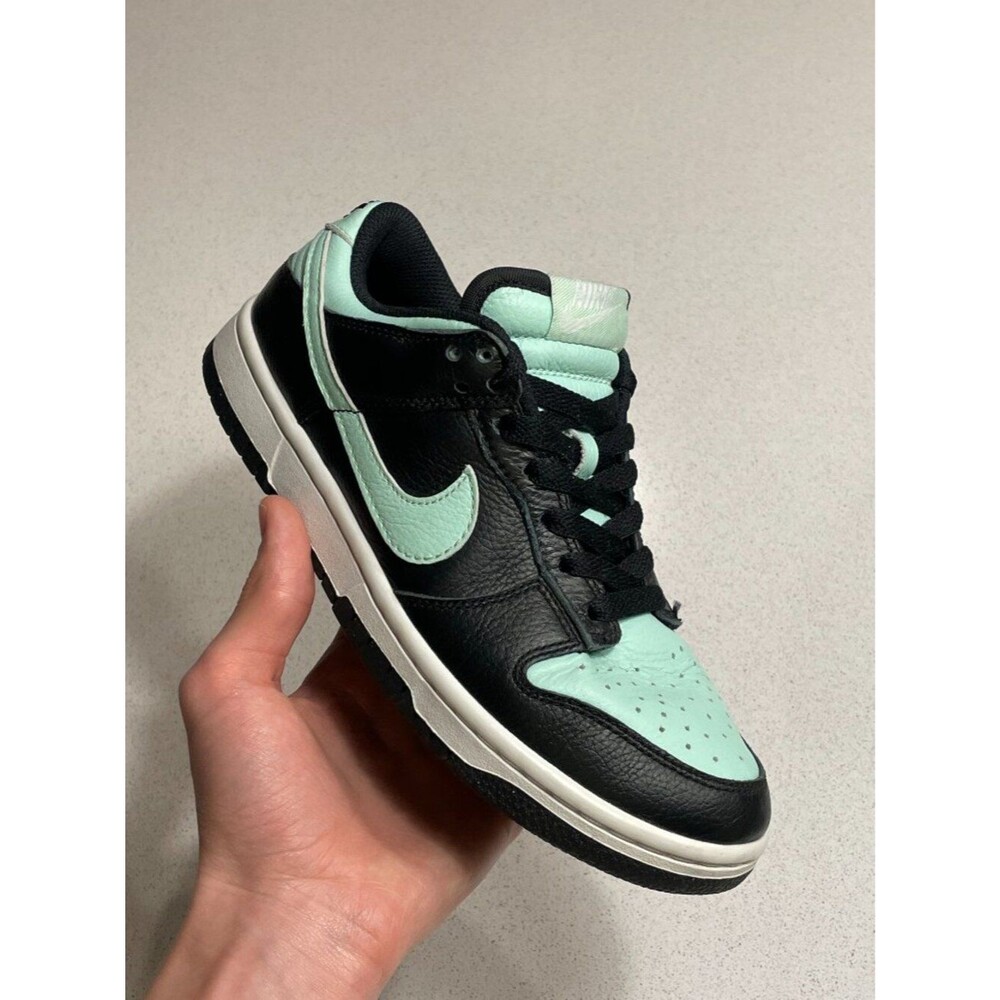 Nike By You Dunk Lows Black and Mint Green Size 5.5 US
